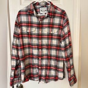 American Eagle Men’s Plaid Flannel Shirt Size L
